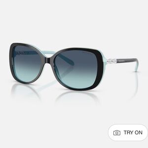 Tiffany and Co Elegant Black and Blue Sunglasses